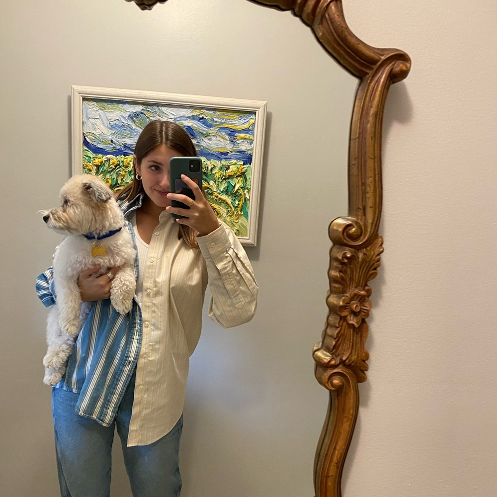 Urban Renewal Patchwork Button Down Top - image 3